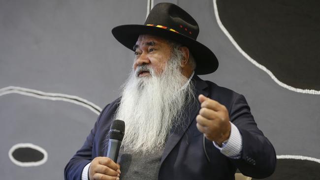 Senator Pat Dodson during the Voice Panel Discussion. Picture: Valeriu Campan