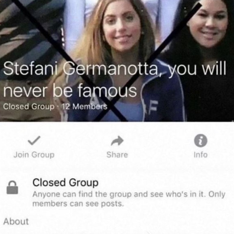 This Lady Gaga Facebook group was set up by he ex-classmates in college.