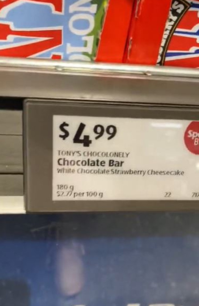 The chocolate usually sells for upwards of $8. Picture: TikTok/@gemupsonmcpike