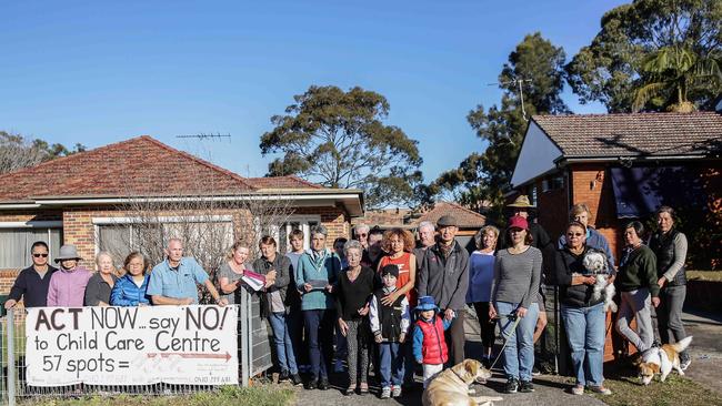 Bennetts Rd West Dundas residents against the centre in July 2019. Picture: Carmela Roche