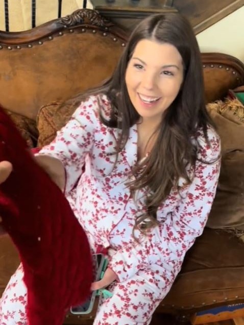 Aubree Jones shared a ‘PSA for husbands everywhere’ after her husband failed to fill her stocking for the 10th year in a row. Picture: TikTok/@whataboutaub