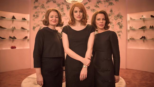 Miranda Otto, Jessica DeGuow and Debi Mazar in Ladies in Black. Picture: ABC