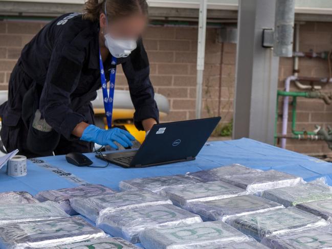 About 200kg of cocaine allegedly located on board a vessel off the NSW coast in March 2021.