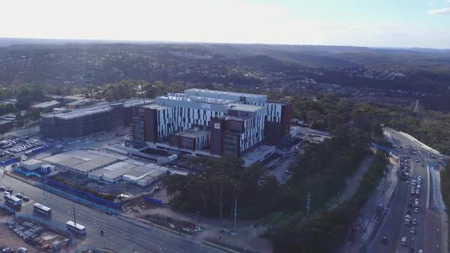 Drone footage showing progress on the new Northern Beaches Hospital. Footage by Maureen Ryan.