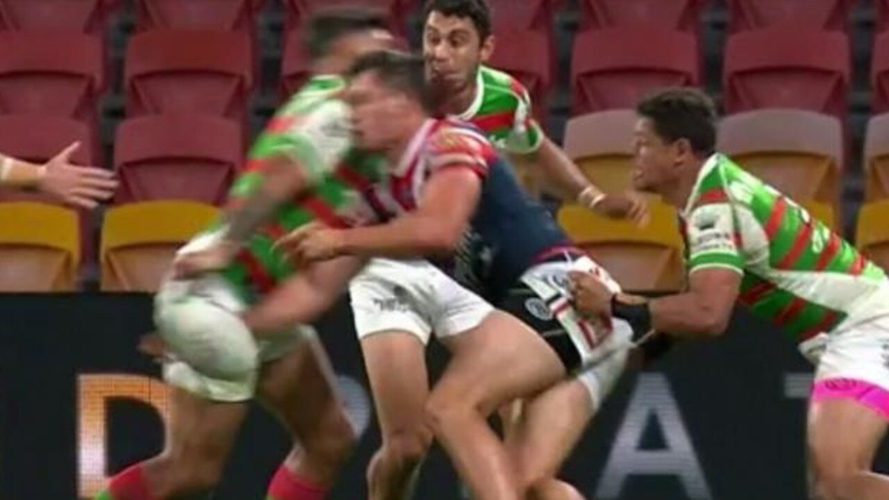 Souths losing Latrell Mitchell for this ugly hit put a dent in their premiership hopes.