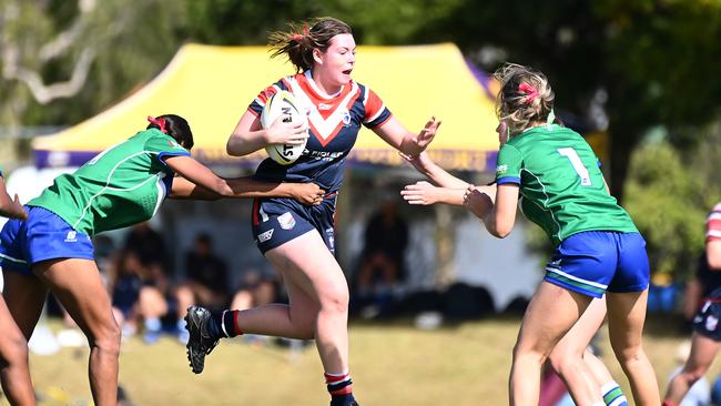 St Patrickâ&#128;&#153;s Mackay v The Cathedral College Schoolboy rugby league confraternity carnival. Thursday June 29, 2023. Picture, John Gass