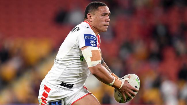 Tyson Frizell has credited a frank conversation with Newcastle coach Adam O’Brien for convincing him to leave the Dragons and sign with the Knights. Picture: Scott Davis, NRL Photos