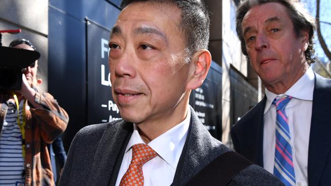 Ernest Wong arrives at the ICAC hearing today. Picture: AAP