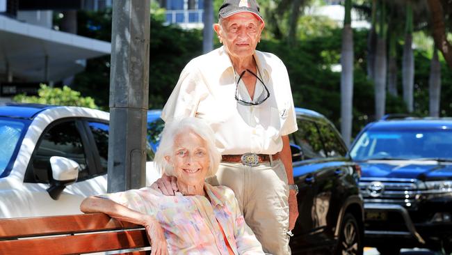 Nick Belloff, 93, and Diana Todd-Banks. Picture: Scott Powick.