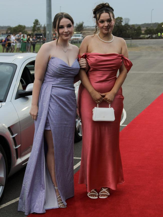 Kirra Northcott and Nikita Hull at the 2023 Kepnock State High School formal.