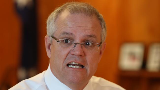PM Scott Morrison has lashed out at those putting needles in berries, saying it’s not a joke. Picture: Kym Smith