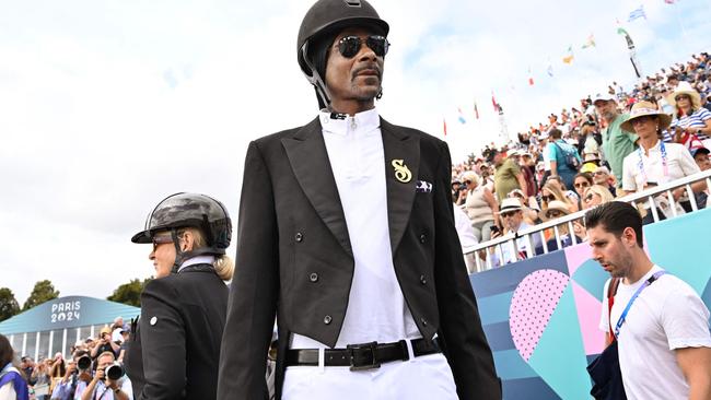 Snoop Dogg at the equestrian at the Chateau de Versailles. Picture: AFP