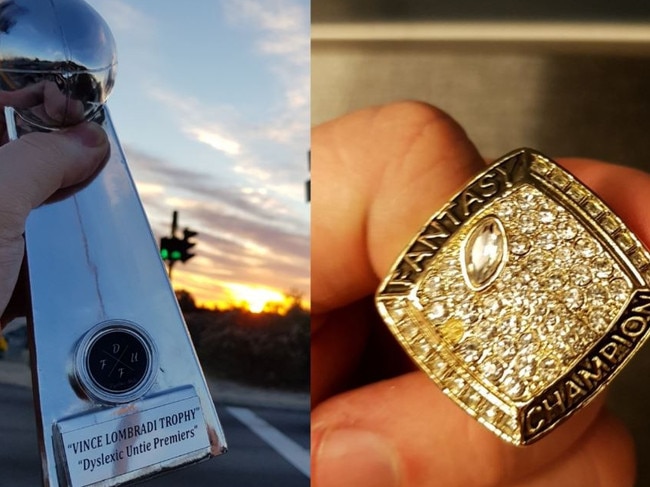 This league champion gets a Super Bowl-inspired trophy and premiership ring.