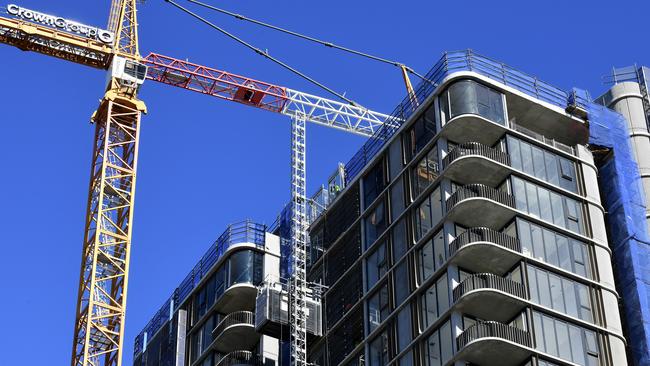 Apartments under construction in Waterloo. Picture: AAP Image/Bianca De Marchi