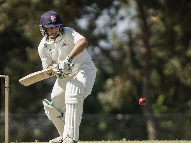 Jacques Augustin at the creases for Dandenong. Picture: Valeriu Campan