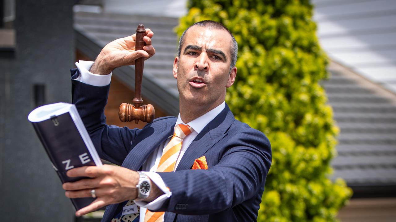 Aussie homebuyers might be able to get discounts on stamp duty. Pictured is auctioneer Michael Garofolo. Picture: Julian Andrews