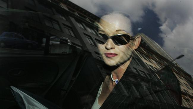 Belinda Van Krevel, who was released from prison after serving six year on conspiracy and soliciting to murder her father, leaves Downing Centre Local Court in 2007.