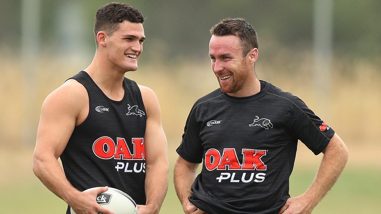 Nathan Cleary needs to pull rank on James Maloney, says Andrew Johns. Picture: Brett Costello