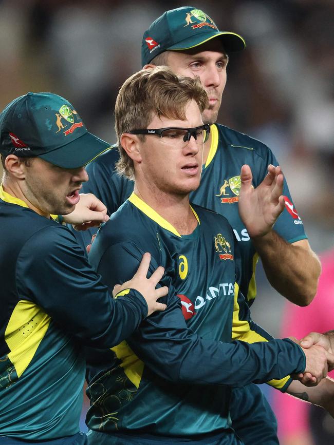 Adam Zampa was one of Australia’s matchwinners. Picture: Michael Bradley/AFP