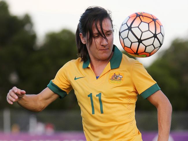 Matildas captain Lisa De Vanna. She has just returned to Melbourne after the Matildas qualified for the Olympics in Rio. Picture Yuri Kouzmin