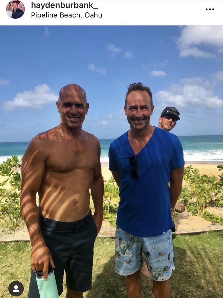 Hayden Burbank and Kelly Slater. Picture: Instagram