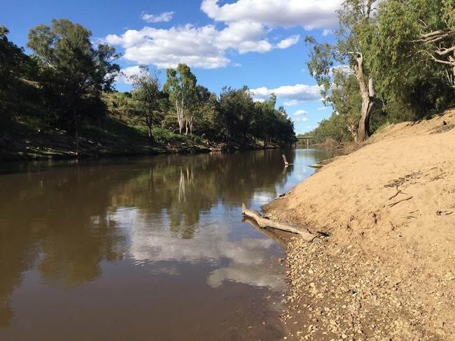 The Macquarie River at Sandy Beach, Dubbo. Picture: Facebook.