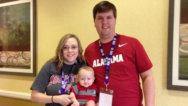 Happier times for Justin Ross Harris, his then-wife Leanna and their only child, baby Cooper. Picture: youcaring.com