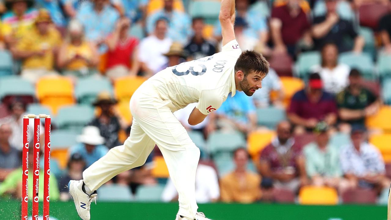 Mark Wood claimed 3/89 at the Gabba. Photo by Chris Hyde/Getty Images