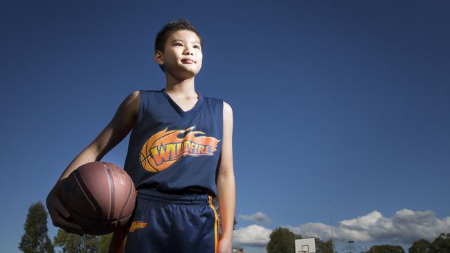 The 11-year-old began playing basketball aged eight. Picture: Melvyn Knipe