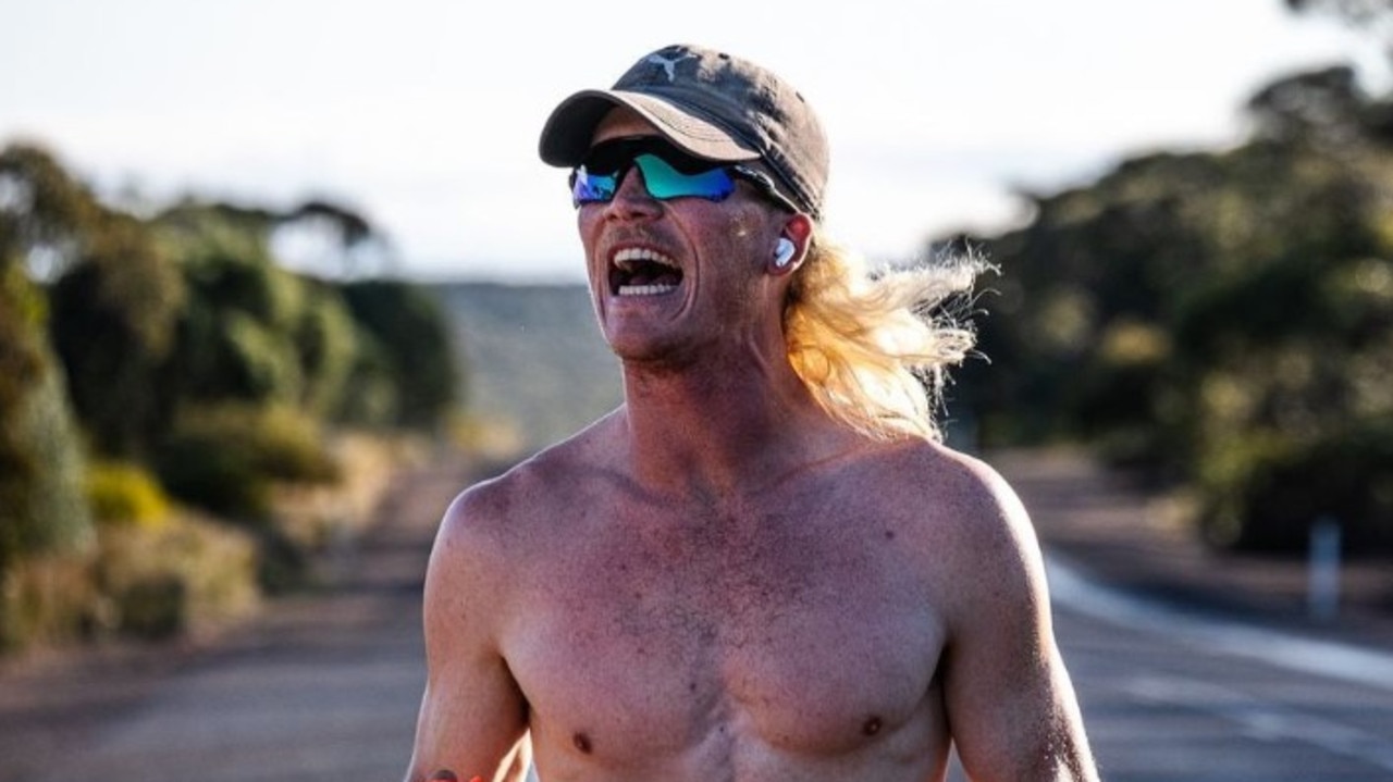 Nedd Brockmann is on the home straight of his run across Australia. Photo: Bradley Farley