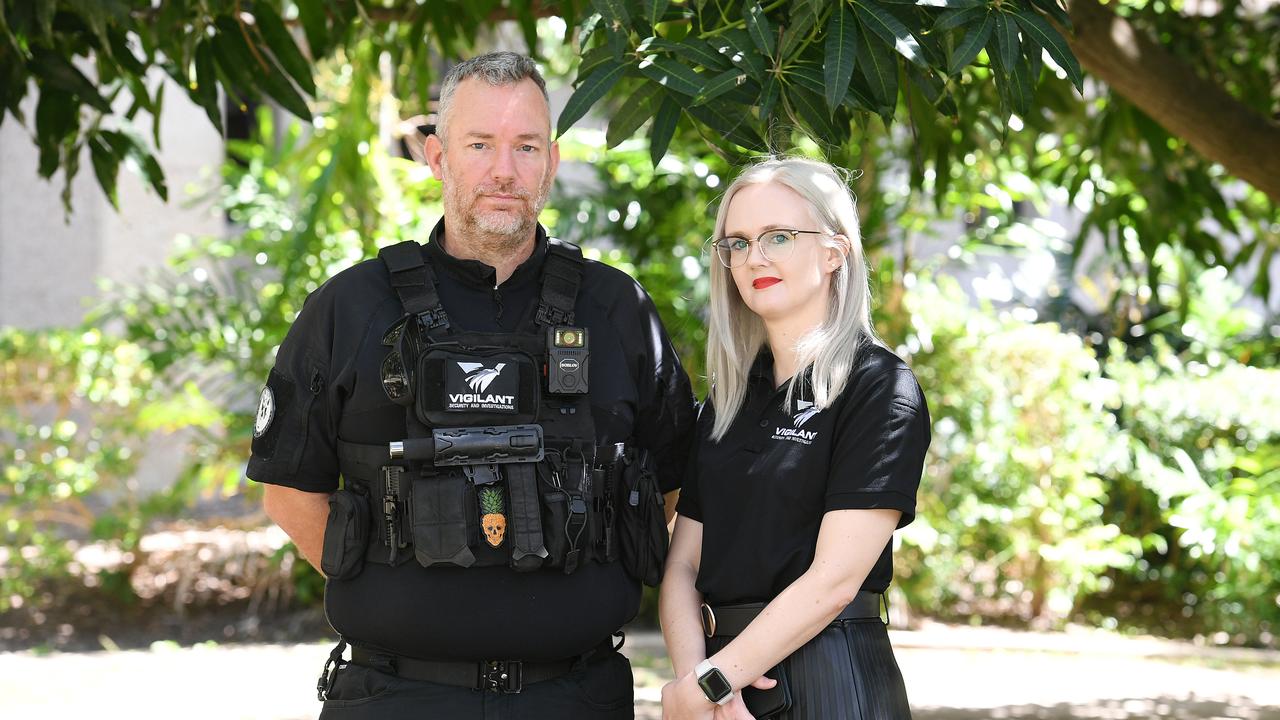 Tim Lindley and Kristy Lindley from Vigilant Security and Investigations. Picture: Shae Beplate.