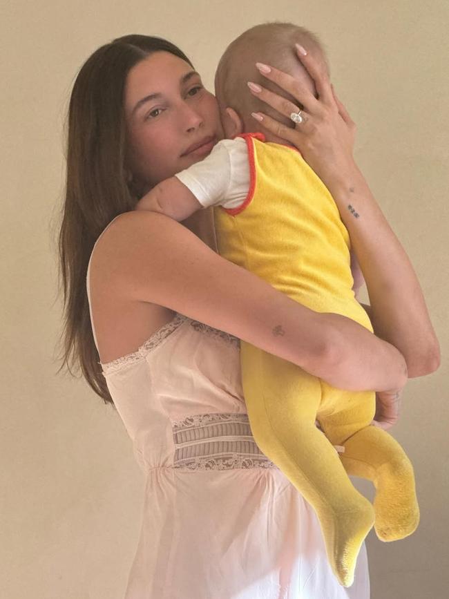 Hailey posted pictures of her and Justin’s son Jack on Easter, but the pop star was notably absent. Picture: Instagram