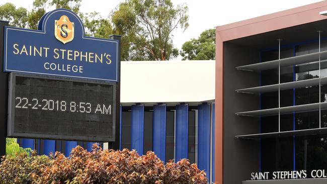 Saint Stephen's College student was injured during a PE session (AAP Image/Dave Hunt)