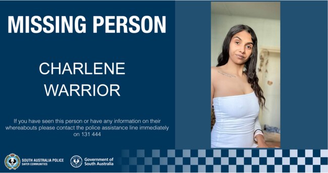 Police are seeking help to locate missing Seaton woman Charlene Warrior. Picture SA Police