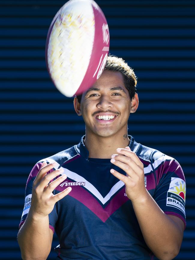 Langer Cup, Ipswich SHS fullback Deijion Leugaimafa. Picture: Renae Droop