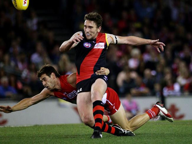 Banned Bomber Heath Hocking has re-signed with the club. Picture: Colleen Petch