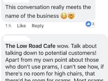 A post providing simple feedback at a cafe has exploded online after the business responded. Picture: Facebook