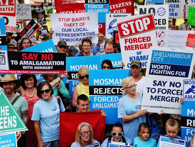 The Save Our Councils rally at Hyde Park. Picture: Braden Fastier