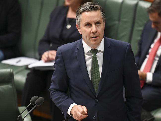 CANBERRA, AUSTRALIA, NewsWire Photos. DECEMBER 7, 2023: Minister for Health and Aged Care Mark Butler during Question Time at Parliament House in Canberra. Picture: NCA NewsWire / Martin Ollman