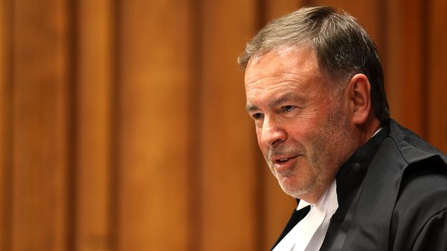 Supreme Court Justice Gregory Geason during his swearing in ceremony in the Supreme Court in Hobart, 2017. Picture: SAM ROSEWARNE.