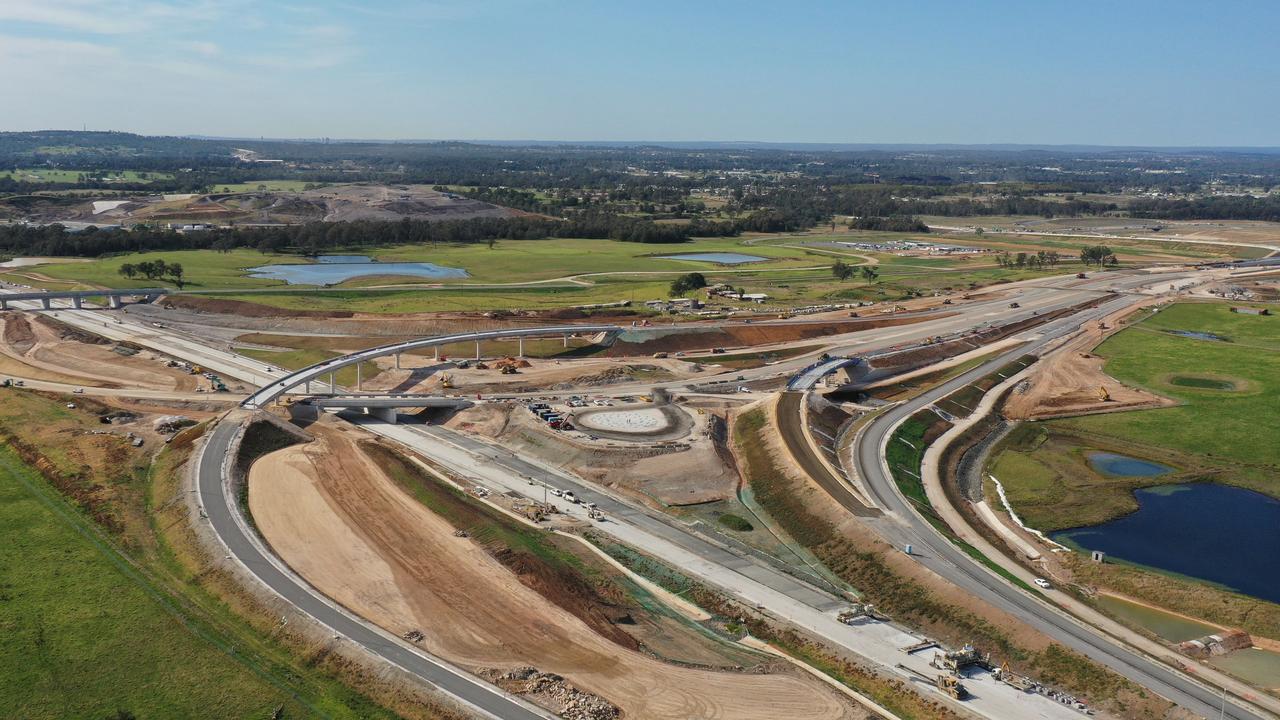 Birds-eye view: Drone footage shows new Sydney motorway from sky