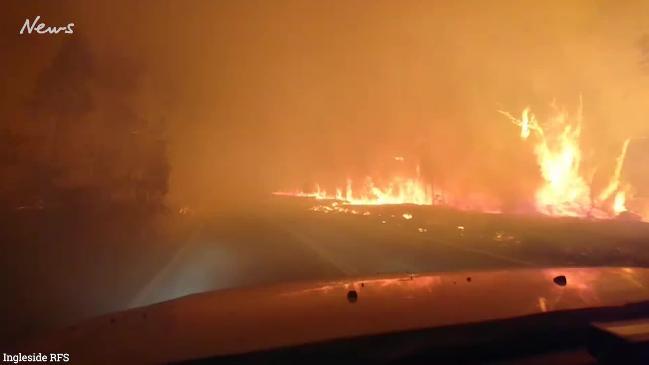 Ingleside RFS tackles Heathcote bushfire