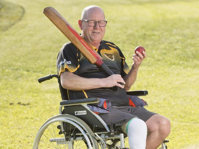 Craigieburn's Arthur Dempster 63 , Arthur  has been shortlisted for volunteer of the year at the Victorian Disability Sport and Recreation Awards. His an amputee and is wheelchair bound at the moment. He is the scorer for all the Camrea Cricket Club home games. He said without cricket his recovery from having his right leg amputated two and a half years ago due to diabetes wouldnÕt have gone as smoothly. He has volunteered for almost two decades at the club helping with canteen duties, preparing the ground, training and most recently being the score keeper for its menÕs, womenÕs and veteranÕs home games.  Picture:Rob Leeson.