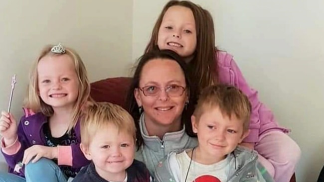 Charmaine McLeod and her four children died in a fiery crash in 2019 when she swerved into an oncoming truck. Picture: Supplied