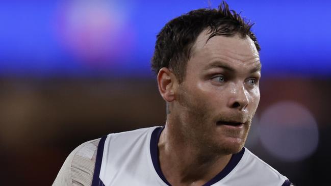 Fremantle defender Nathan Wilson (pictured) and star forward Michael Walters were both subjected to vile abuse following the Dockers’ game against Adelaide. Picture: Darrian Traynor / Getty Images