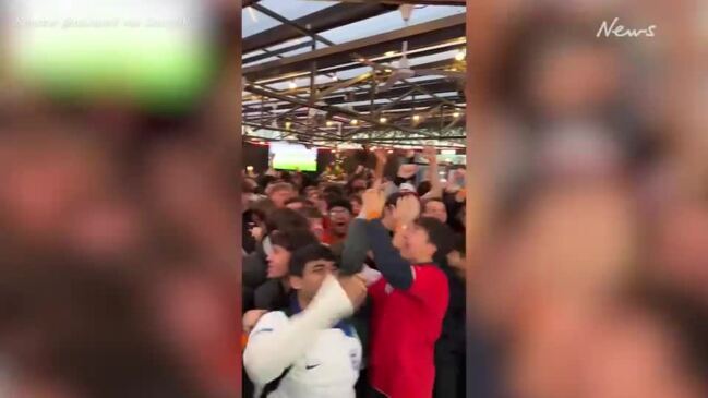 England fans celebrate World Cup opening match against Iran