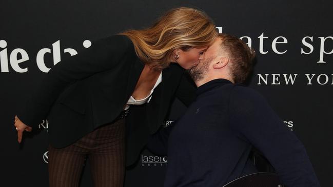 Grace Tame and Dylan Alcott at the Women's Day breakfast at est. Photo: Don Arnold/WireImage