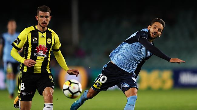 Dario Vidosic, playing for Wellington Phoenix, is now at Melbourne City. Picture: Brett Costello