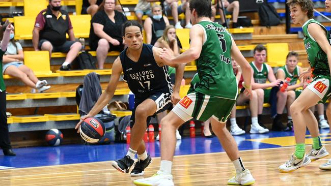 Action from the Victorian Under-18 Basketball Country Championships Division 1 Boys grand final. Picture: Sport in Focus