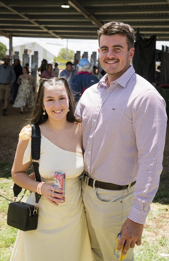 Brooke Kindelan and Mitch Finnie at Clifton Races hosted by Clifton Jockey Club, Saturday, October 28, 2023. Picture: Kevin Farmer